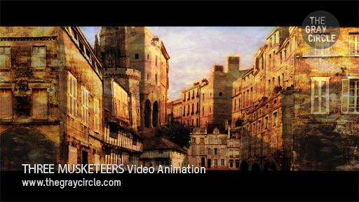 3 MUSKETEERS Video Animation on stage - The Gray Circle 3