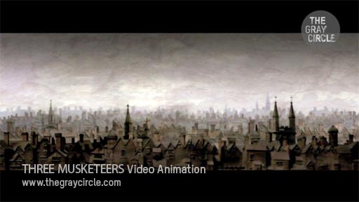 3 MUSKETEERS Video Animation on stage - The Gray Circle 4