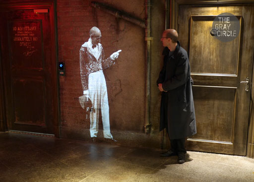 CANVAS OF LIGHT Glass Projection Installation - The Gray Circle 1