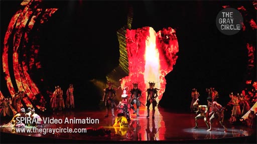 SPIRAL Video Animation on stage - The Gray Circle 1