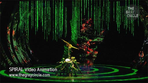 SPIRAL Video Animation on stage - The Gray Circle 2