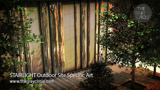 STAIRLIGHT Outdoor Site Specific Art concept image - The Gray Circle 1