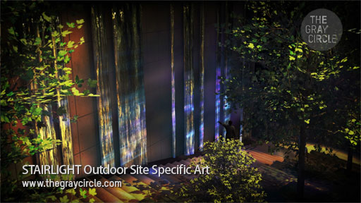 STAIRLIGHT Outdoor Site Specific Art concept image - The Gray Circle