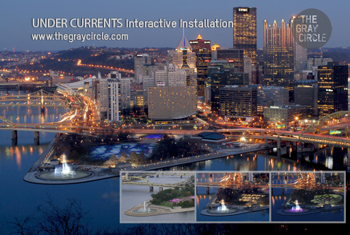 UNDER CURRENTS Outdoor Interactive Installation concept image - The Gray Circle 2