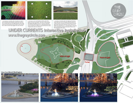 UNDER CURRENTS Outdoor Interactive Installation concept image - The Gray Circle 3